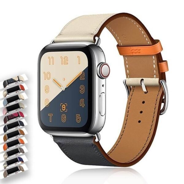 New Leather Loop Bracelet Band for Series 7 6 5 Bracelet Strap I