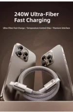 New Trending 5A Woven Nylon Braided Charging Cable 1.2M 4FT Fast USB Data Line Mobile Phone Accessories Aluminum Alloy PC - Image 4