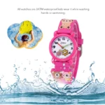 Sports Analog Quartz Watch for Kids & Pupils 3D Bear Pattern Waterproof Glass Dial Fashionable & Stylish 5mm PC Case for Girls - Image 6