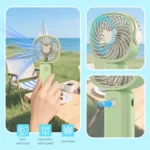 Original Manufacturer Selling Mini Portable Fan Usb Rechargeable PP+Electronic Components Personal Handy Fan - Image 4