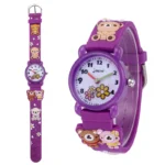 Sports Analog Quartz Watch for Kids & Pupils 3D Bear Pattern Waterproof Glass Dial Fashionable & Stylish 5mm PC Case for Girls - Image 5
